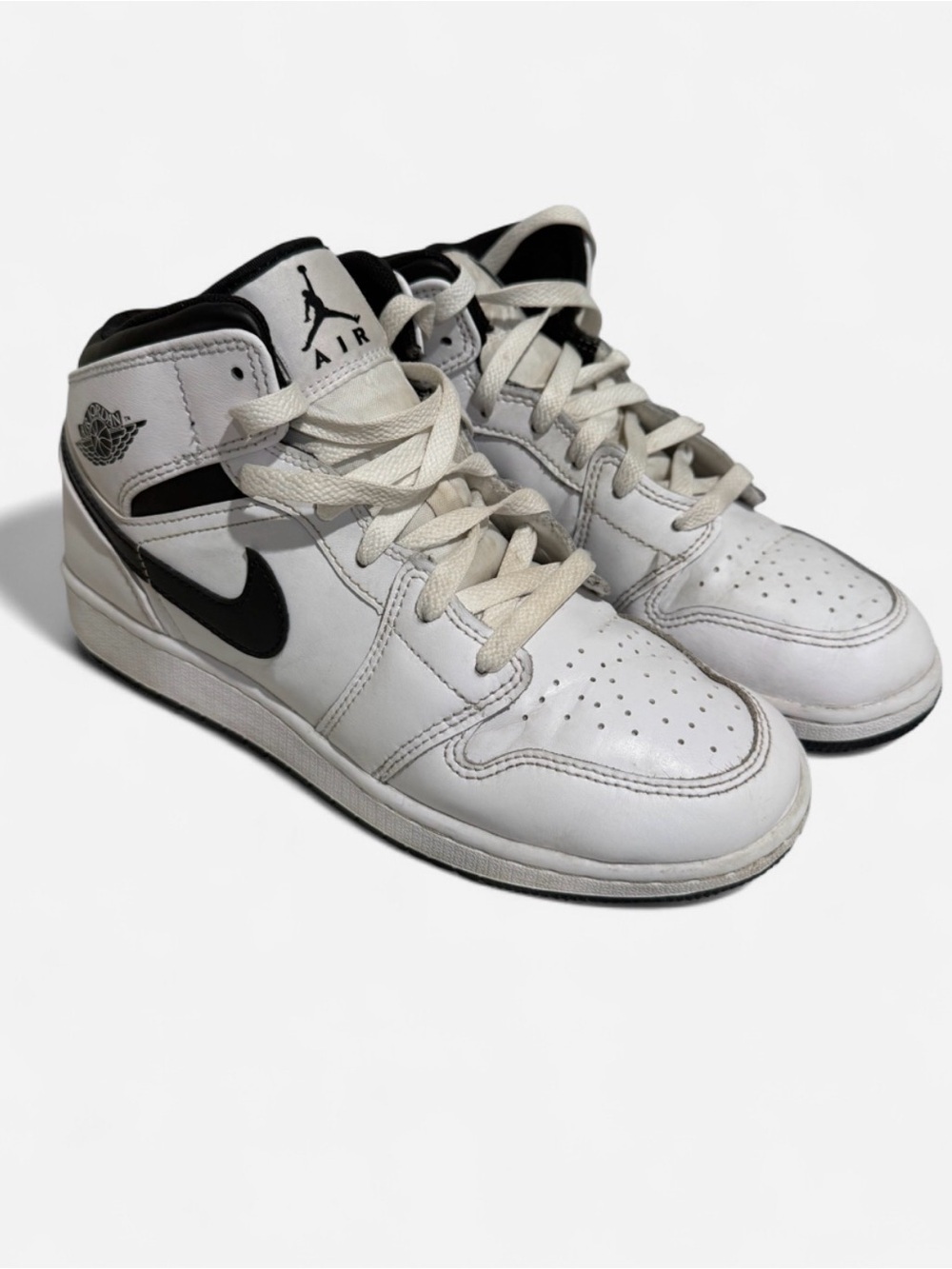 Jordan Mid-Top Sneakers in White and Black
